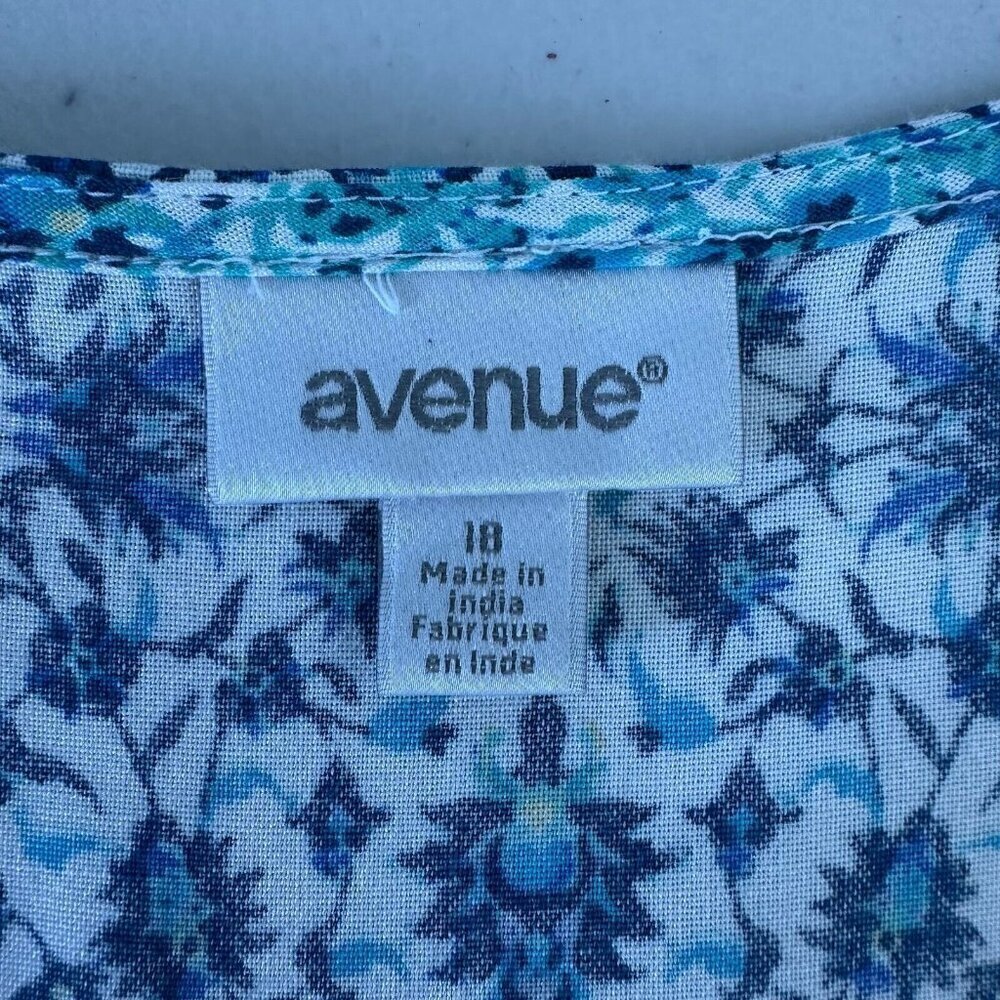 Avenue Tunic Top Patchwork Print Aqua Floral Size… - image 7